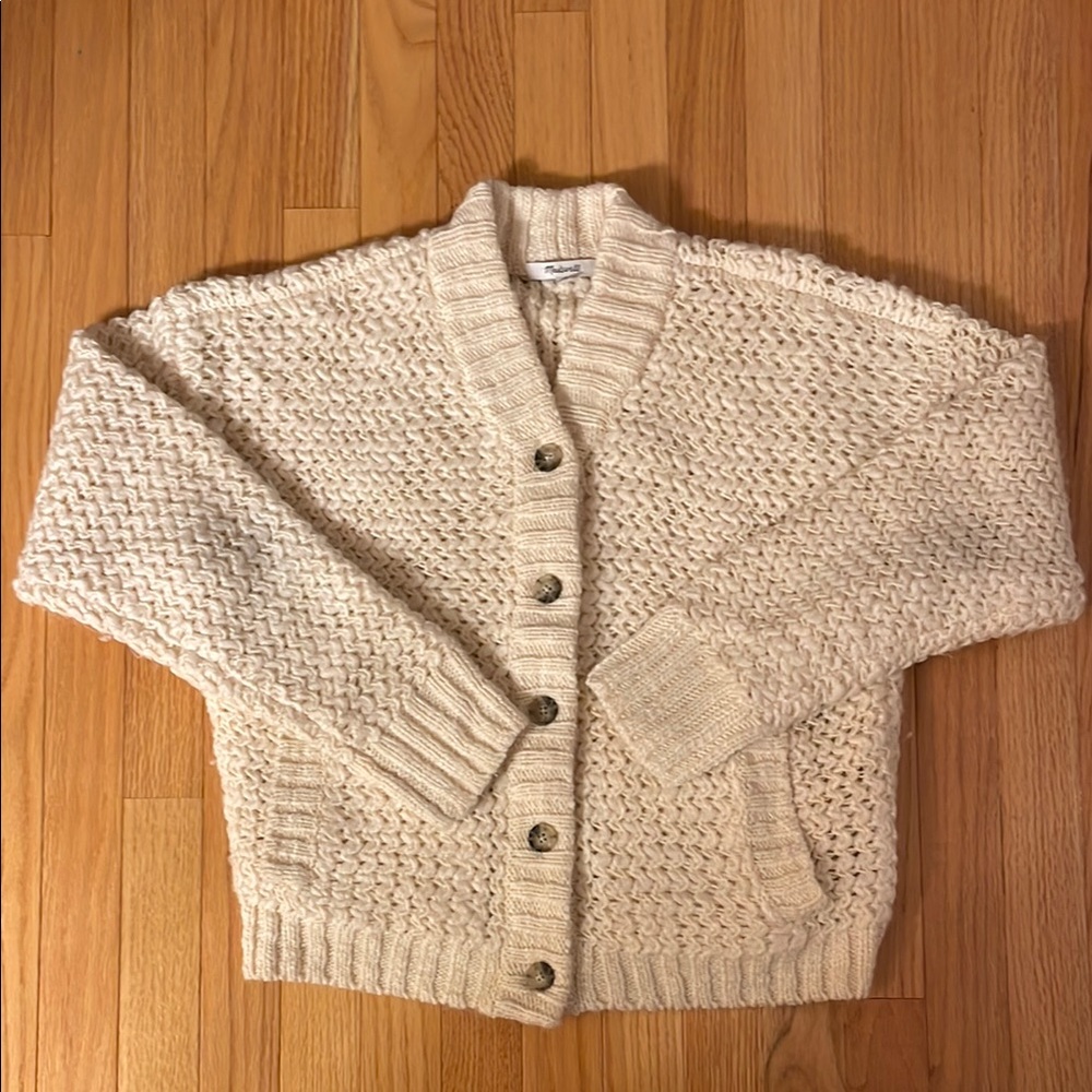 Madewell bomber cardigan sweater